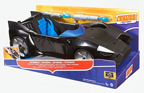 DC Justice League Batman, Vehículo Batmóvil con doble lanzamisil, coche de Batman (Mattel FDF02) , color/modelo surtido