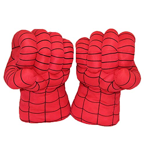 DDGOJUME Big Hulk Smash Hands, 1 par de Guantes de Boxeo Suaves de Hulk, Disfraz de Felpa de puño para niños y Adultos (Red)