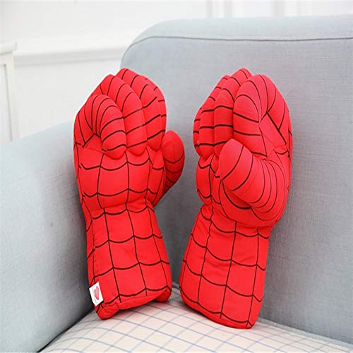 DDGOJUME Big Hulk Smash Hands, 1 par de Guantes de Boxeo Suaves de Hulk, Disfraz de Felpa de puño para niños y Adultos (Red)