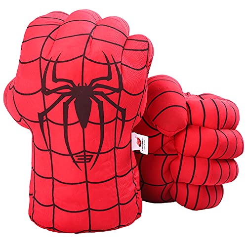 DDGOJUME Big Hulk Smash Hands, 1 par de Guantes de Boxeo Suaves de Hulk, Disfraz de Felpa de puño para niños y Adultos (Red)