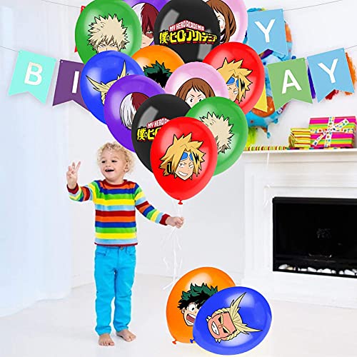 Decoración para Fiestas Temáticas Globos, NALCY Kit de Decoracion Cumpleaños Globos, Globos De Fiesta De My Hero Academia para Decoración Chicos Niños Cumpleaños (56 Piezas)