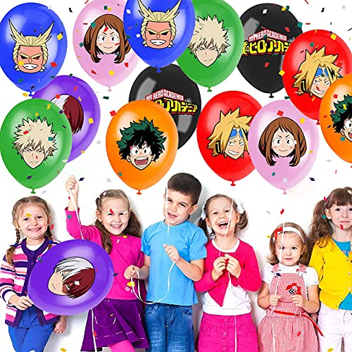 Decoración para Fiestas Temáticas Globos, NALCY Kit de Decoracion Cumpleaños Globos, Globos De Fiesta De My Hero Academia para Decoración Chicos Niños Cumpleaños (56 Piezas)