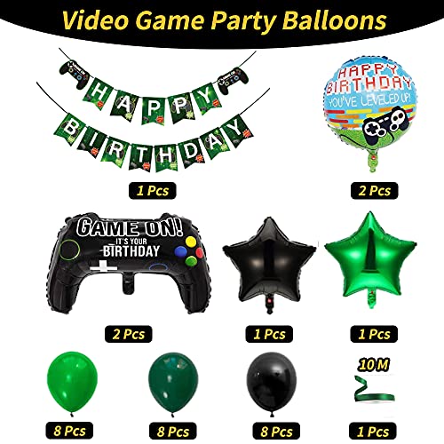 Decoraciones de Cumpleaños para Niños, Decoraciones para Fiestas de Videojuegos, Globos de Playstation, Globos de Control de Videojuegos, Globos Grandes de Papel de Aluminio