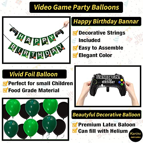 Decoraciones de Cumpleaños para Niños, Decoraciones para Fiestas de Videojuegos, Globos de Playstation, Globos de Control de Videojuegos, Globos Grandes de Papel de Aluminio