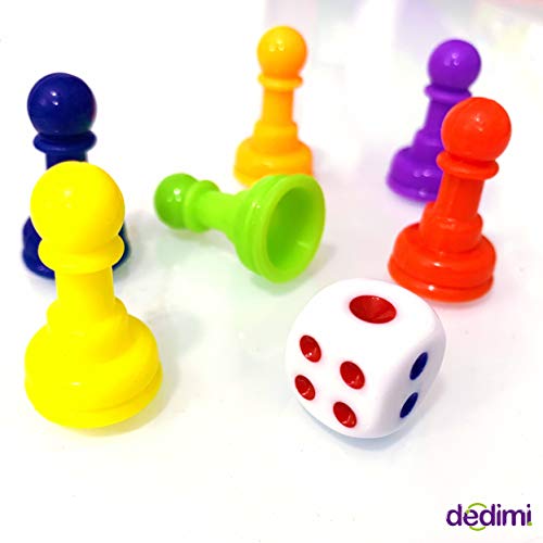 Dedimi Serpientes y escaleras Juegos de mesa para niños Juego tradicional clásico para niños, niñas, amigos y familia calidad tiempo - juego de mesa para niños