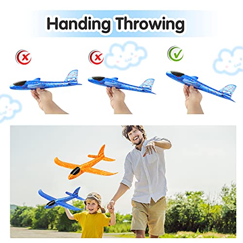 Dekewe Avion Planeador De Espuma,Aviones Juguete, Glider Aviones, AvióN De Lanzamiento Juguetes para NiñOs, Juguete Volador para NiñOs como Regalo