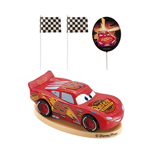 Dekora-303009 Decoracion para Tartas con la Figura de Rayo McQueen de PVC de la Peliculas Cars, Multicolor (303009)