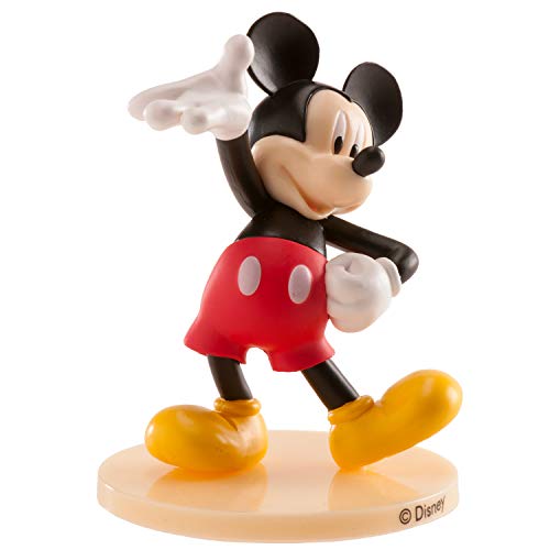 Dekora - Decoracion para Tartas con la Figura de Mickey Mouse de PVC con su Característica Pose de Bienvenida