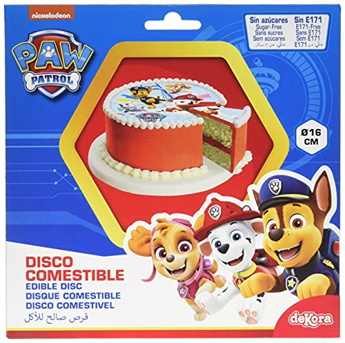 Dekora-Disco para Tarta de la Patrulla Canina 16 cm, multicolor, (231357)