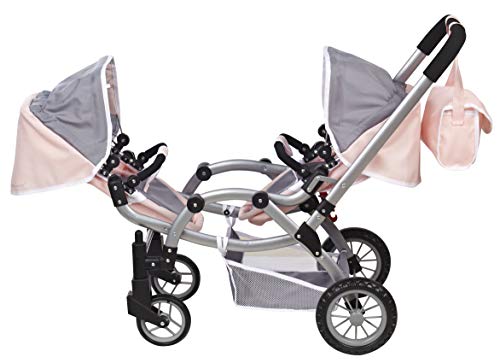 Deluxe Twin 2 in 1 Doll Stroller/Pram Extra Tall 30.5 High by Me & My Doll Collection