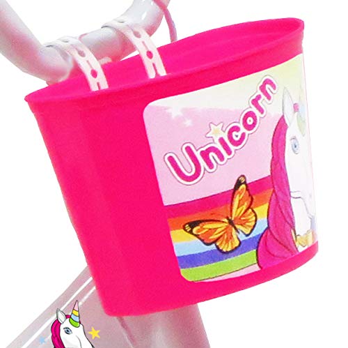 Denver Unicorn Bicicleta, Niños, Blanco-Rosa, 12" (30,5 cm)