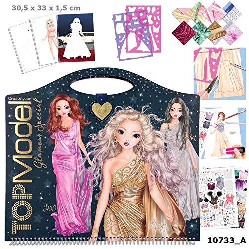 Depesche 10733 – Libro para Colorear TopModel Glamour Special, Aprox. 30,5 x 33 x 1,5 cm.