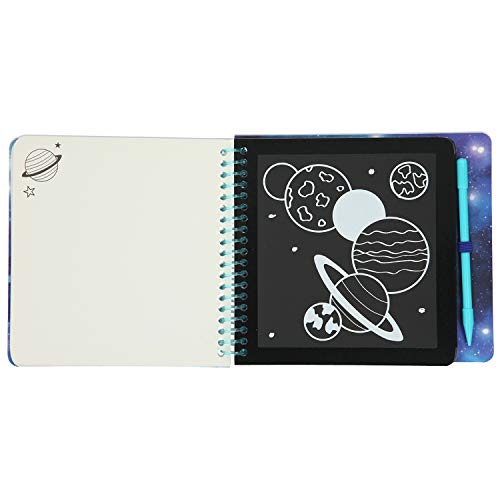 Depesche-DP-0011404 Magic Scratch Book, Space, Aprox. 15,3 x 13,3 x 1,8 cm Color (11404)