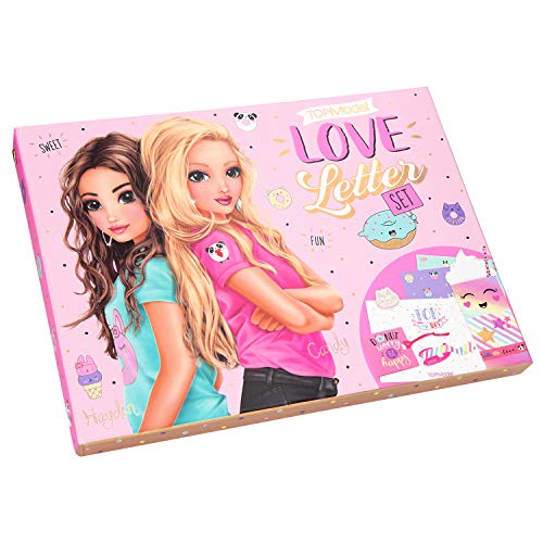 Depesche- Love Letter Set, Top Model, con muchos accesorios para manualidades, aprox. 26 x 19,5 x 3,5 cm (11148)