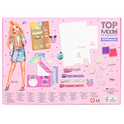 Depesche- Love Letter Set, Top Model, con muchos accesorios para manualidades, aprox. 26 x 19,5 x 3,5 cm (11148)