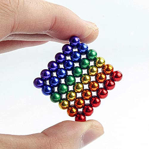 Desconocido Bolas magnéticas de Colores 5mm 125 Piezas – Bolitas magnéticas – Bolas de imán para aliviar el estrés – Magnet Balls