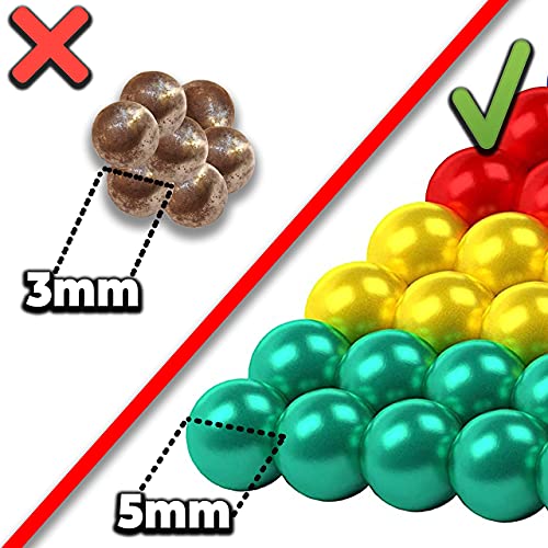 Desconocido Bolas magnéticas de Colores 5mm 125 Piezas – Bolitas magnéticas – Bolas de imán para aliviar el estrés – Magnet Balls