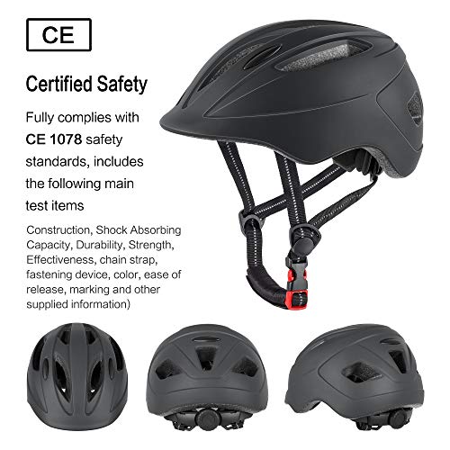 DesignSter Casco Bicicleta para Niños Casco Fnfantil Ajustable (48-52cm) mit Certificación CE para Monopatín Patinaje Ciclismo