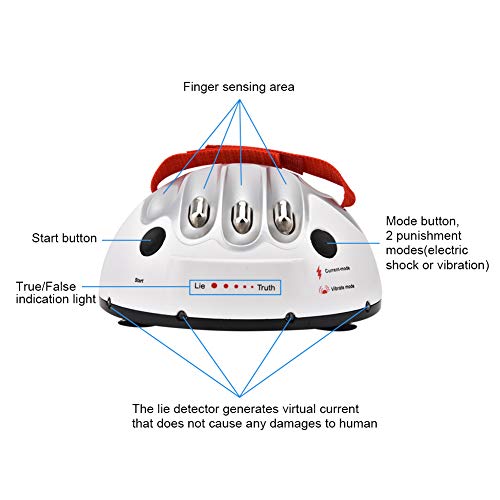 Detector de Mentiras de Descarga Eléctrica de Microcorriente, Juguete de Dedo de Prueba de Polígrafo, Juego de Mesa de Tablero Complicado, Consola de Juegos Truth or Dare, Juguetes de Descompresión