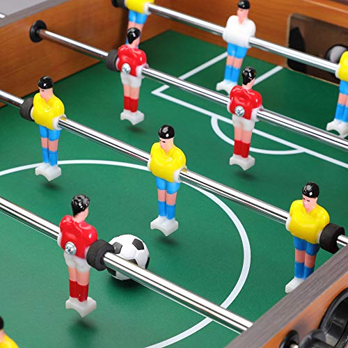 Deuba Futbolín Juego de Mesa de Madera Baby Foot Infantil para niños con 18 Figuras robustas 69x62x37cm Patas Ajustables