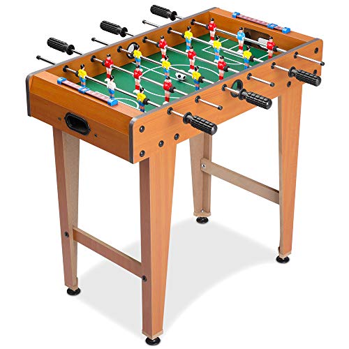 Deuba Futbolín Juego de Mesa de Madera Baby Foot Infantil para niños con 18 Figuras robustas 69x62x37cm Patas Ajustables