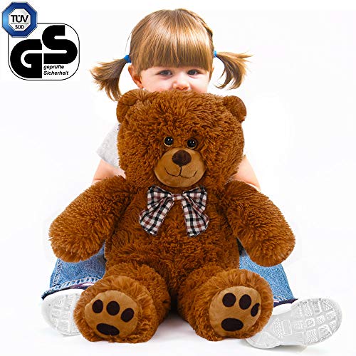 Deuba Oso de Peluche Gigante Marrón L 50 cm Osito Suave y cariñoso para niños y Adultos Regalo de Colores realistas