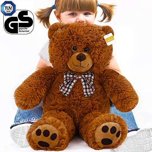 Deuba Oso de Peluche Gigante Marrón L 50 cm Osito Suave y cariñoso para niños y Adultos Regalo de Colores realistas