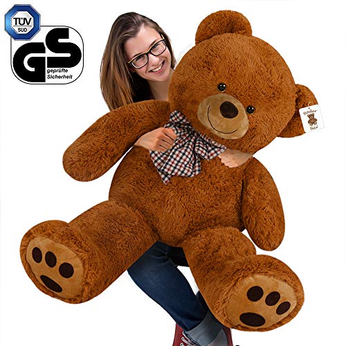 Deuba Oso de Peluche Gigante Marrón XL 100 cm Osito Suave y cariñoso para niños y Adultos - Regalo Colores realistas