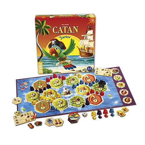 Devir- Catan Junior, juego de mesa, en castellano, catalán y portugués (BGCATJU)