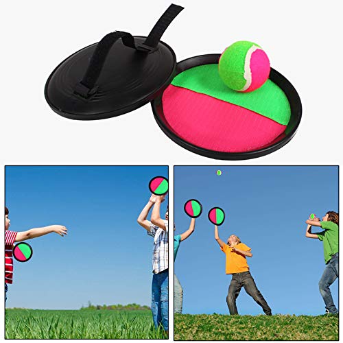 DHER Paletas De Ball Juego De Bolas De Captura Catch Bat Ball Lanzar Deportes De Pelota Juego De Pelota Pegajosa Adecuado para Juegos De Lanzar En Interiores Y Exteriores * 2 Juegos