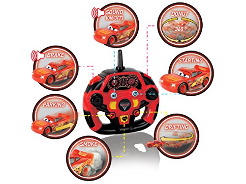 Dickie 203086005 Rayo Mcqueen Control Remoto Coche Lightnig Movimiento Completo y Escala 1:16