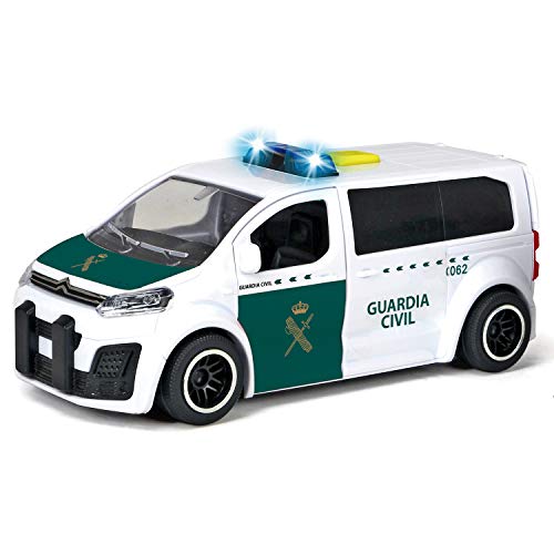 Dickie-Guardia Civil Furgoneta Citröen con Radar 15 cm 1153020 Vehículo de Juguete con función, Color Blanco/Verde