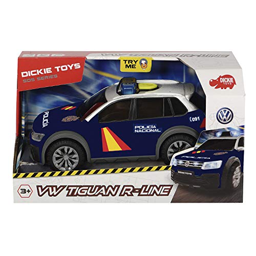 Dickie - Policía Nacional Vehículo SUV Volkswagen Tiguan 25 cm, luz y sonido (Dickie 1154013)