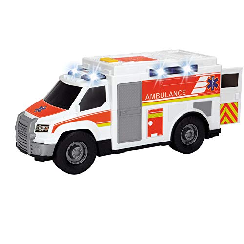 Dickie Toys Action Series - Ambulancia con Luz y Sonido, para Niños a partir de 3 Años - 30 cm