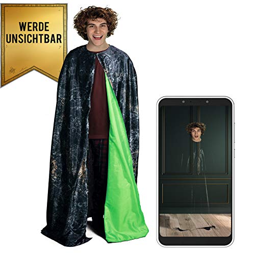 Dickie Toys Capa de camuflaje de Harry Potter para hacer invisible con aplicación, capa mágica, las Reliquias de la Muerte, disfraz de Harry Potter