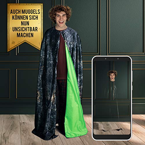 Dickie Toys Capa de camuflaje de Harry Potter para hacer invisible con aplicación, capa mágica, las Reliquias de la Muerte, disfraz de Harry Potter