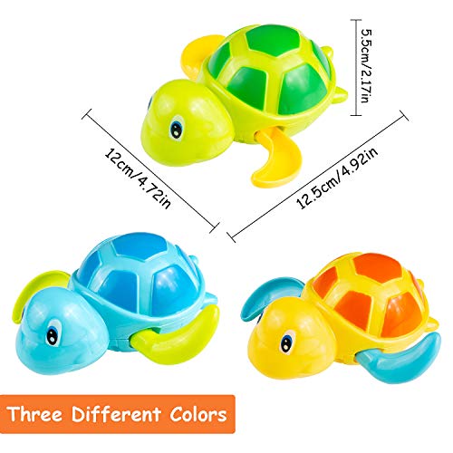 Diealles Shine Tortuga Juguete Agua, 3pcs Juguetes de Baño para Bebés, Bebé Baño de Baño Bañera de Baño Juguete