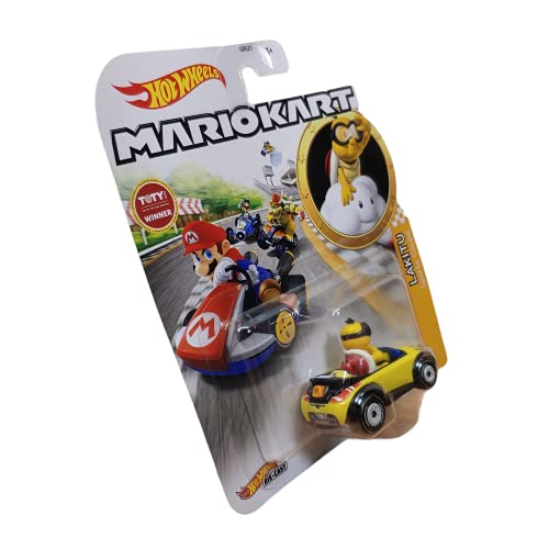 DieCast – GRN16 – Maqueta Sports Coupe de Lakitu de Super Mario Kart Die Cast – Amarillo – 1/64 5 cm