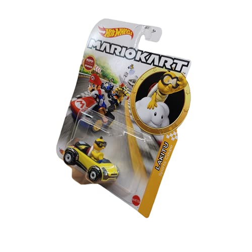 DieCast – GRN16 – Maqueta Sports Coupe de Lakitu de Super Mario Kart Die Cast – Amarillo – 1/64 5 cm