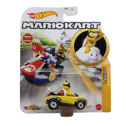 DieCast – GRN16 – Maqueta Sports Coupe de Lakitu de Super Mario Kart Die Cast – Amarillo – 1/64 5 cm