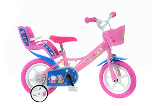 Dino Bikes 124rl-pig Peppa Pig Bicycle, Pink, Inch, Bicicleta, Unisex niños, Rosa, 12 Pulgadas