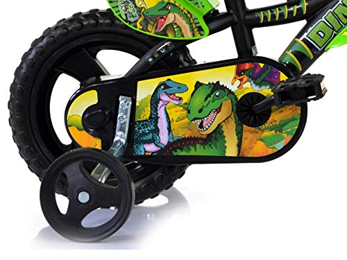 Dinobikes Kinderfahrrad Bicicleta, Niños, Verde, 12 Pulgadas