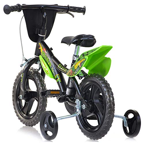 Dinobikes Kinderfahrrad Bicicleta, Niños, Verde, 12 Pulgadas