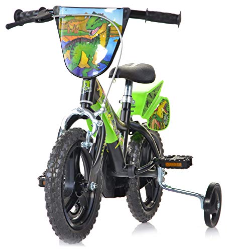 Dinobikes Kinderfahrrad Bicicleta, Niños, Verde, 12 Pulgadas