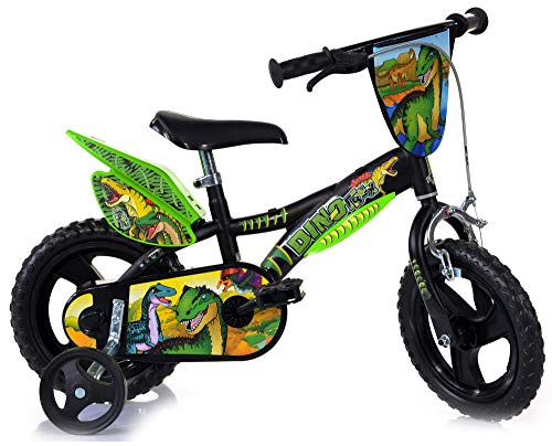 Dinobikes Kinderfahrrad Bicicleta, Niños, Verde, 12 Pulgadas