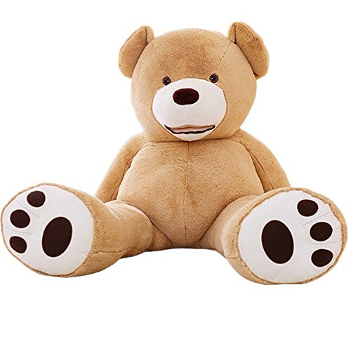 DIS Oso de peluche gigante, disponible en varios tamaños (250 cm/200 cm/130 cm/100 cm), marrón claro, 130 cm