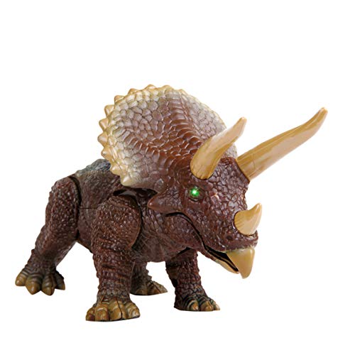 Discovery- Triceratops, Color marrón (Mide 25,5 cm de Largo e Incluye un Mando inalámbrico Infrarrojos.)