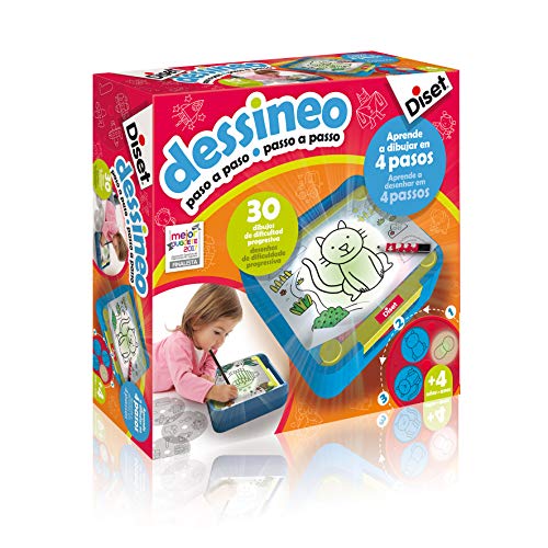 Diset - Dessineo aprendo a dibujar paso a paso, Juego educativo a partir de 4 años