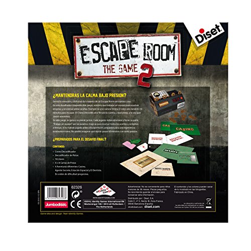 Diset- Escape room the game 2 - Juego de mesa adulto a partir de 16 años