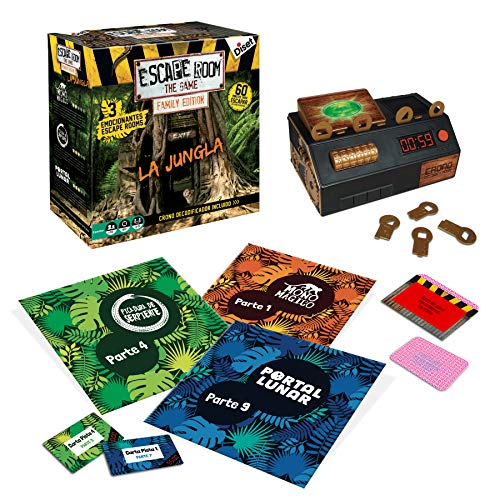 Diset - Escape Room The Jungle family edition - Juego de mesa familiar a partir de 10 años